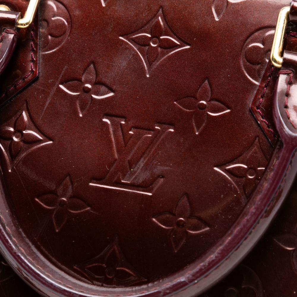 Louis Vuitton B Louis Vuitton Red Burgundy Vernis Leather Leather Monogram Vernis Alma PM France