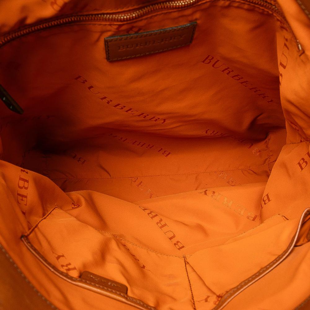 Burberry B Burberry Brown Canvas Fabric House Check Tote Italy