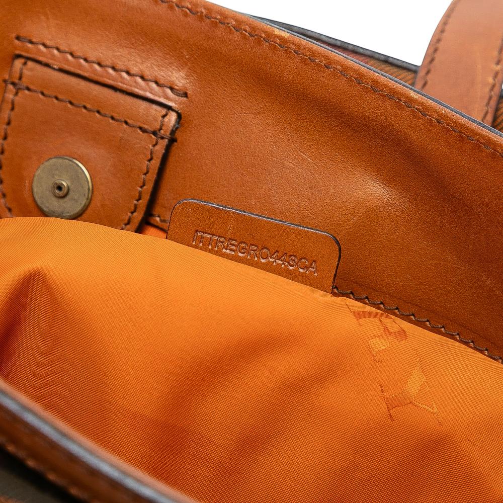 Burberry B Burberry Brown Canvas Fabric House Check Tote Italy