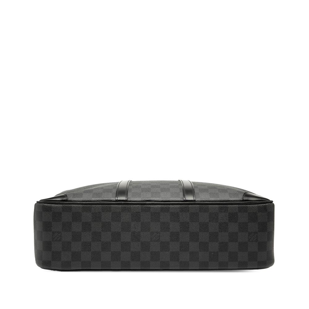 Louis Vuitton B Louis Vuitton Black Damier Canvas Fabric Damier Graphite Porte Documents Voyage PM France