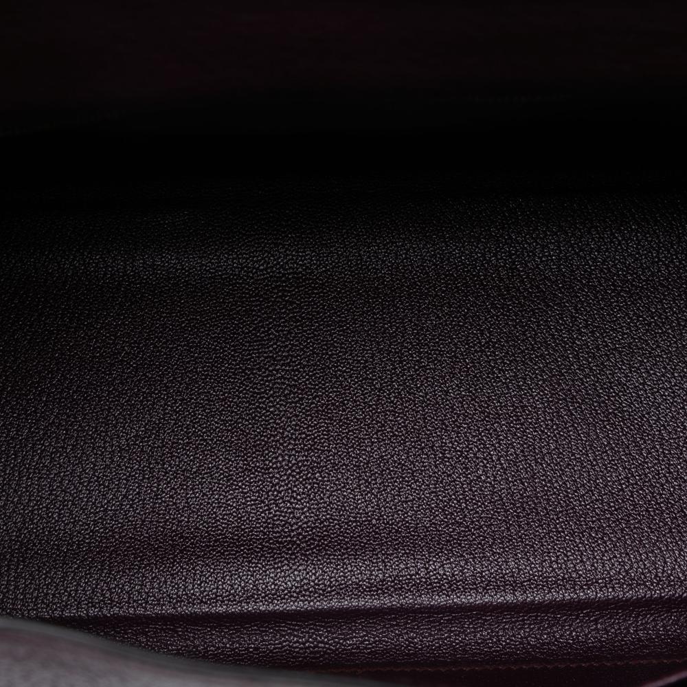 Hermès B Hermès Purple Plum Goatskin Leather Chevre Mysore Kelly II Retourne 35 France
