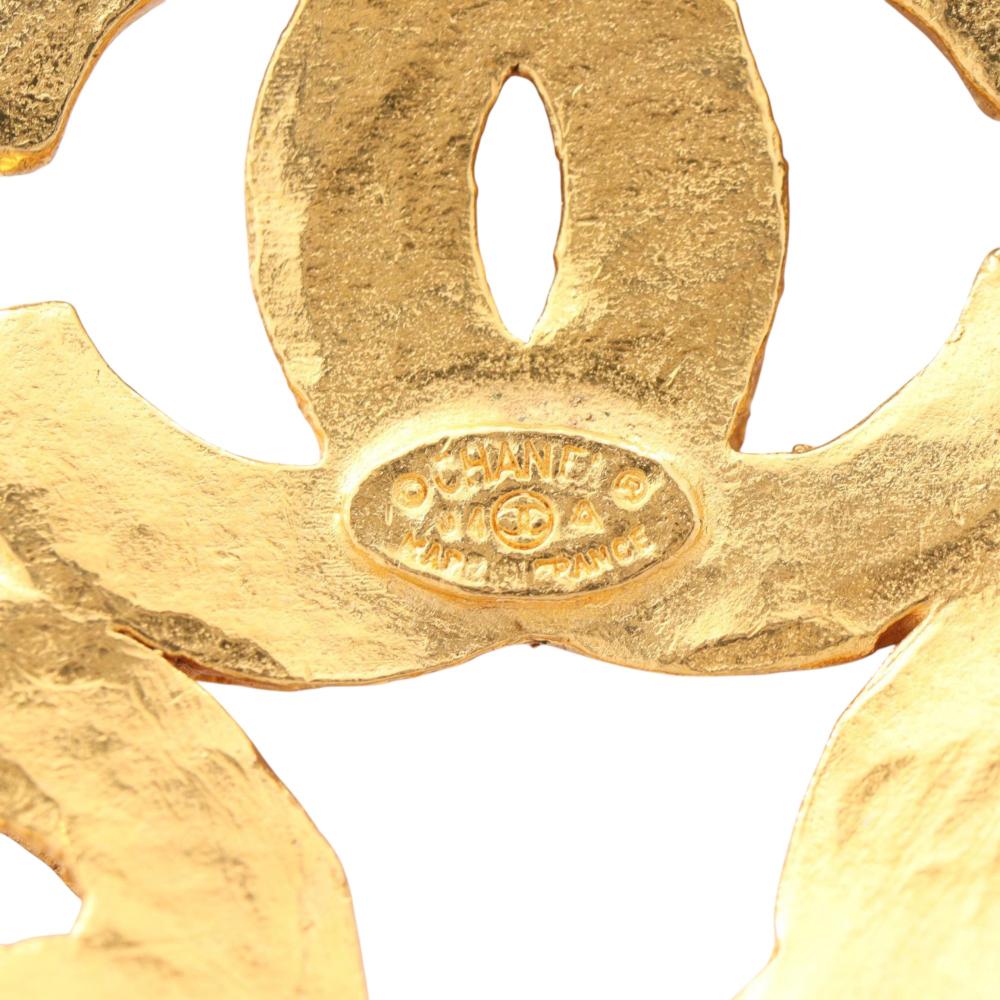 Chanel B Chanel Gold Gold Plated Metal Triple CC Pendant Necklace France