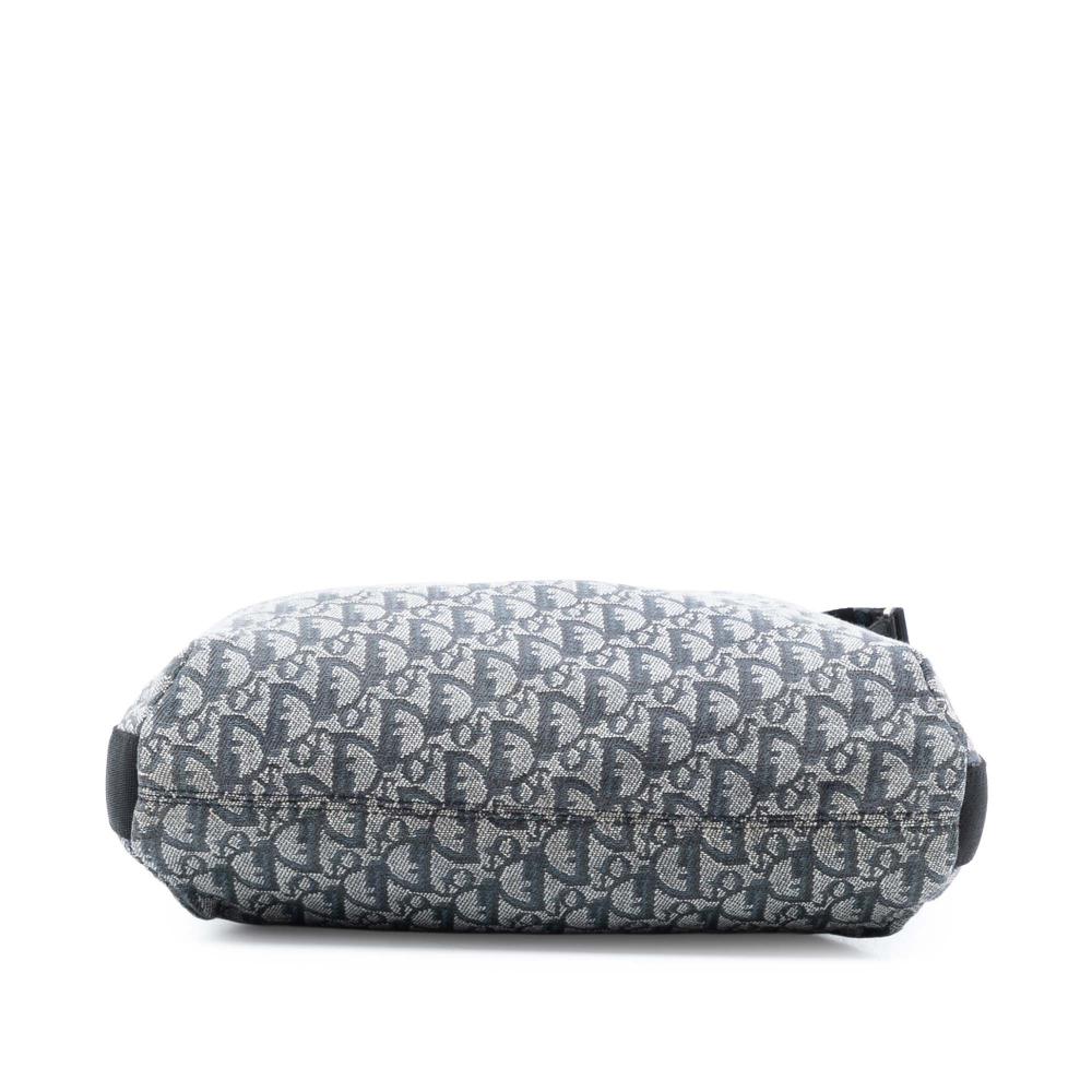 Christian Dior B Dior Blue Navy Canvas Fabric Diorissimo Trotter Crossbody Italy