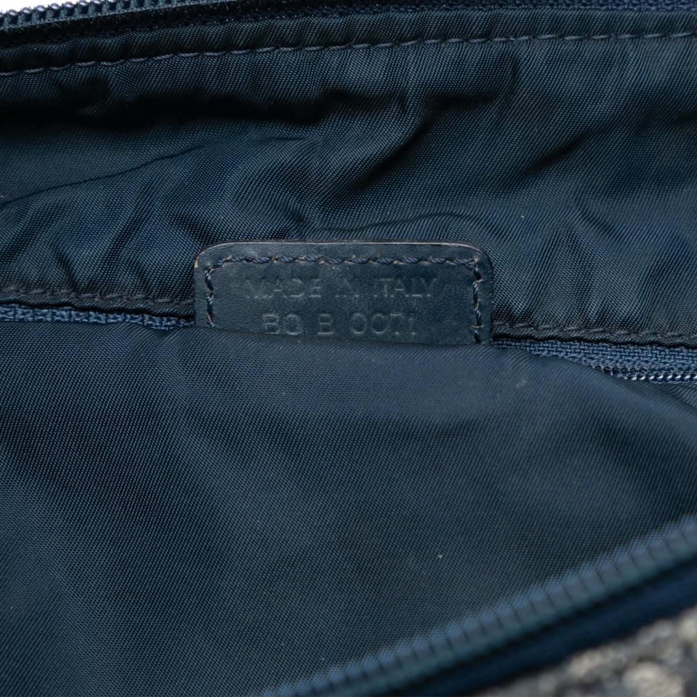 Christian Dior B Dior Blue Navy Canvas Fabric Diorissimo Trotter Crossbody Italy