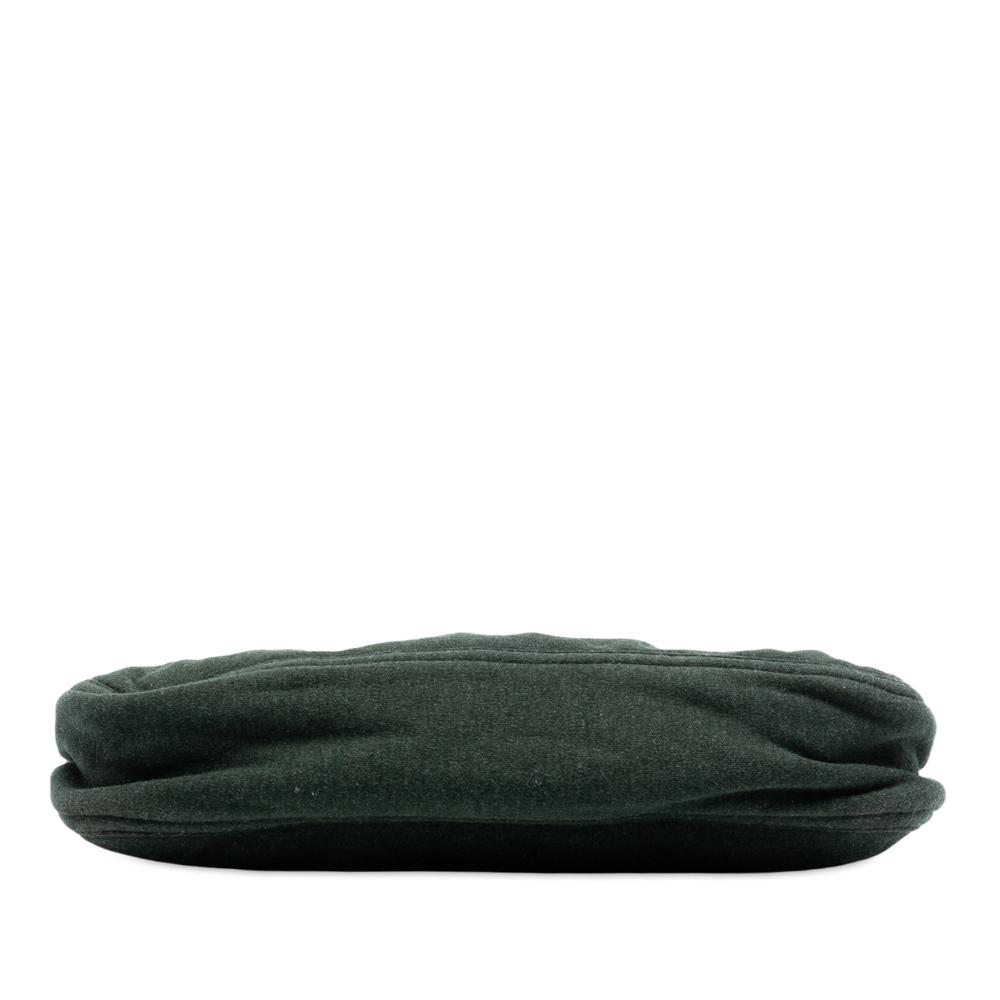 Fendi B Fendi Green Dark Green Wool Fabric Mamma Baguette Shoulder Bag Italy