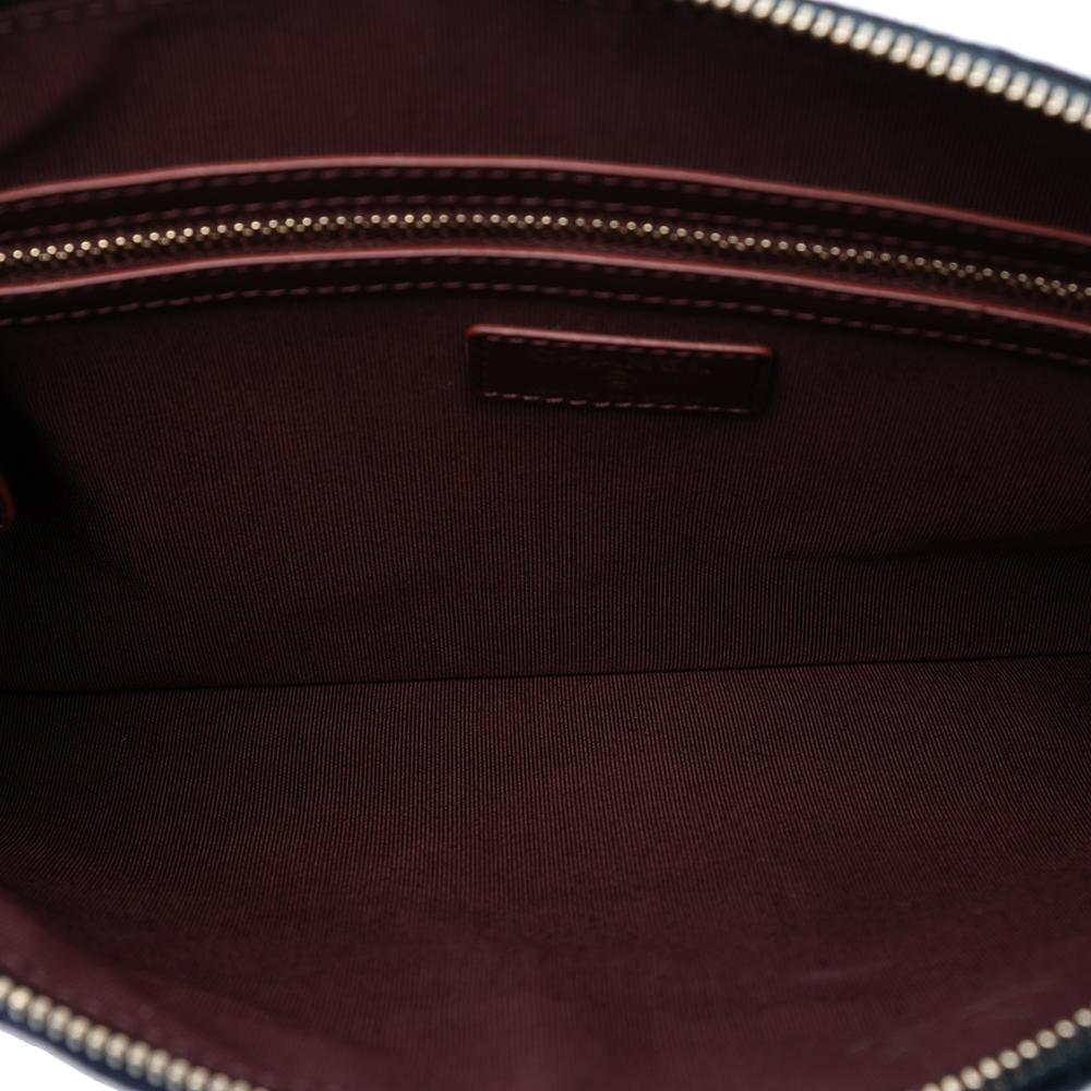 Chanel AB Chanel Blue Navy Wool Fabric Paris Hamburg Medium Quilted Coco Sailor Charms O Case Clutch Italy