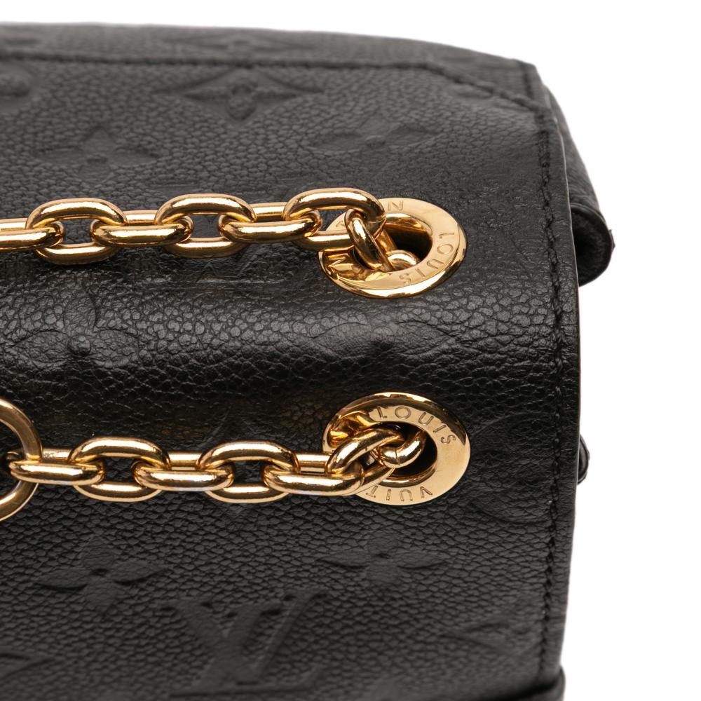 Louis Vuitton B Louis Vuitton Black Monogram Empreinte Leather Vavin PM France