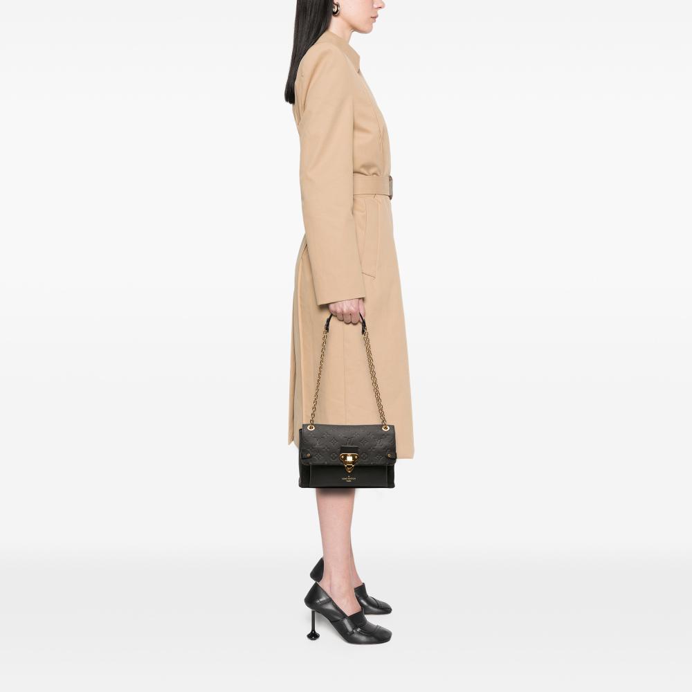 Louis Vuitton B Louis Vuitton Black Monogram Empreinte Leather Vavin PM France