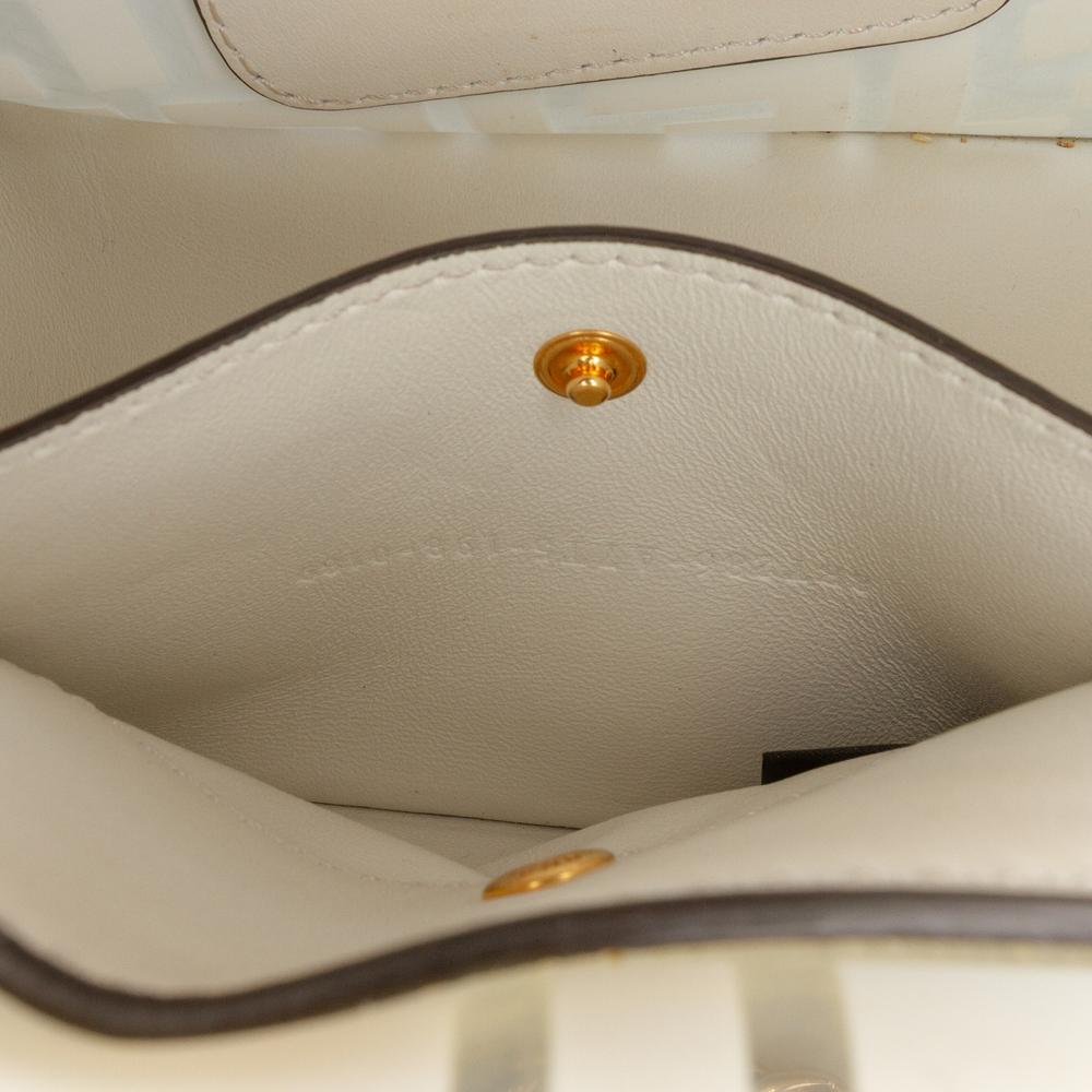 Fendi B Fendi White PVC Plastic Small Zucca Kan I F Crossbody Italy