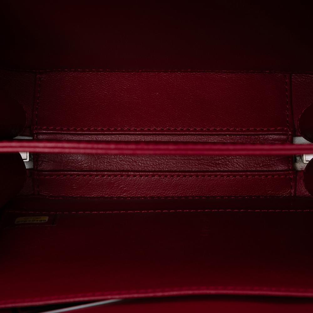 Chanel AB Chanel White Caviar Leather Leather Small Caviar Striped CC Filigree Vanity Case Italy