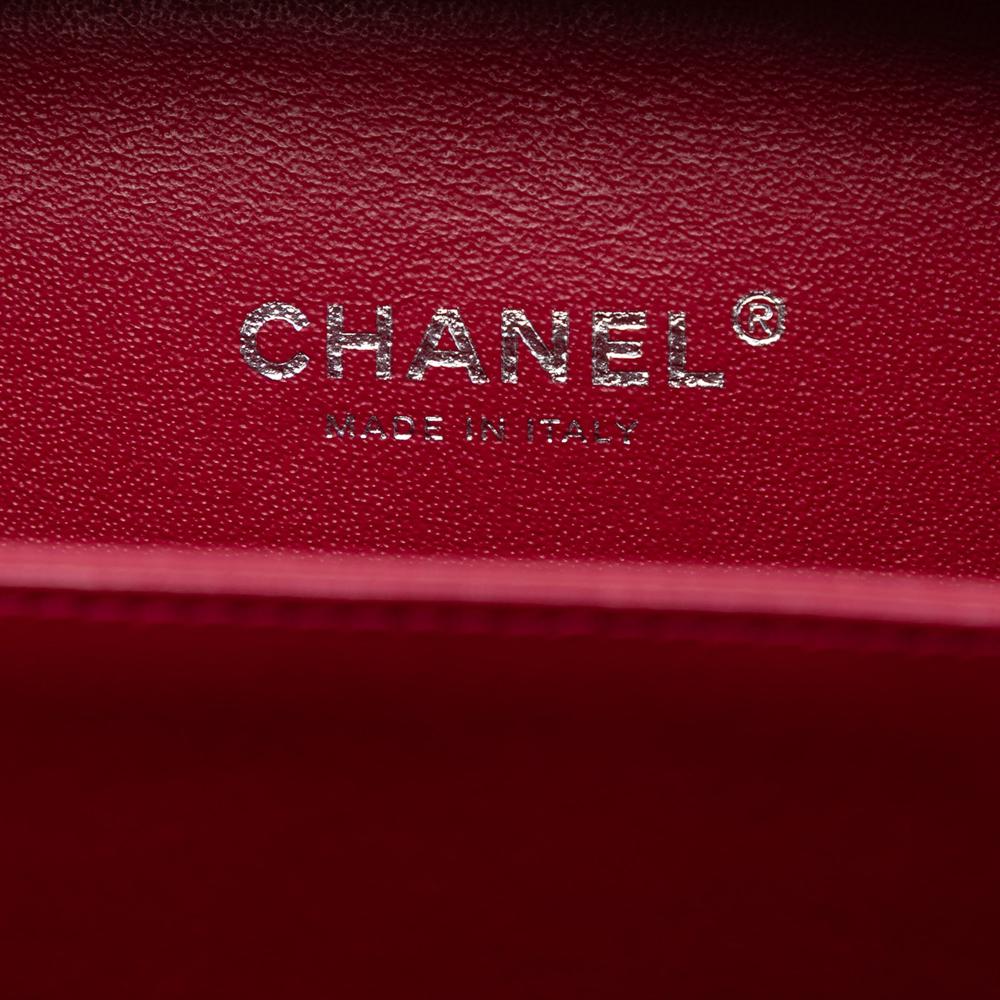 Chanel AB Chanel White Caviar Leather Leather Small Caviar Striped CC Filigree Vanity Case Italy