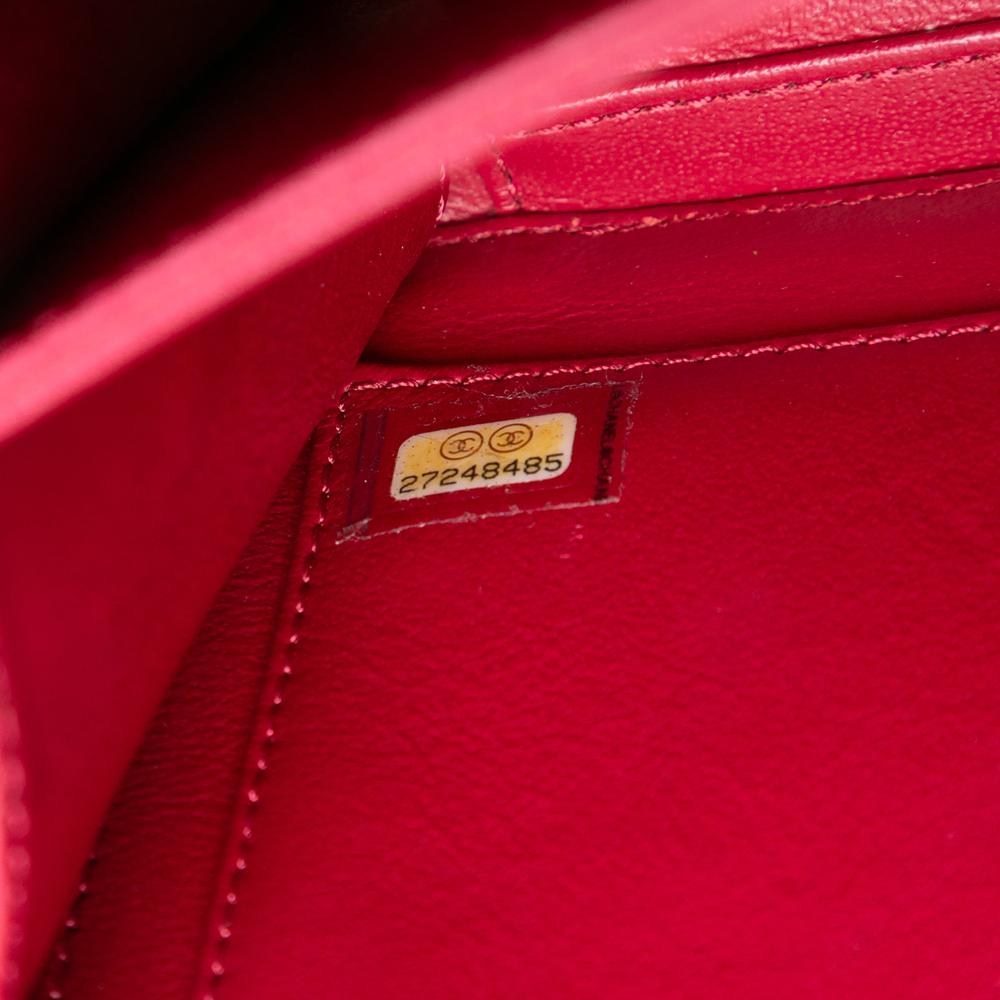 Chanel AB Chanel White Caviar Leather Leather Small Caviar Striped CC Filigree Vanity Case Italy