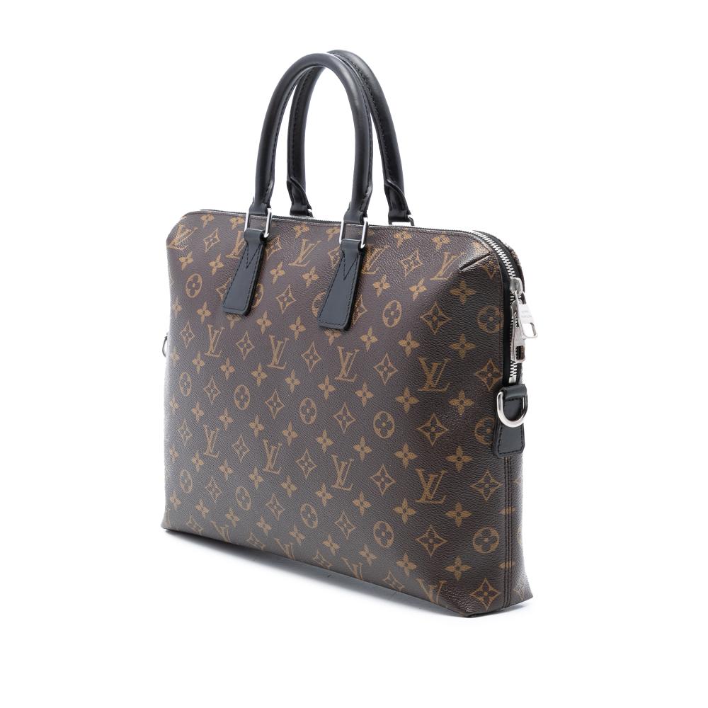 Louis Vuitton B Louis Vuitton Brown Monogram Canvas Fabric Monogram Macassar Porte Documents Jour France
