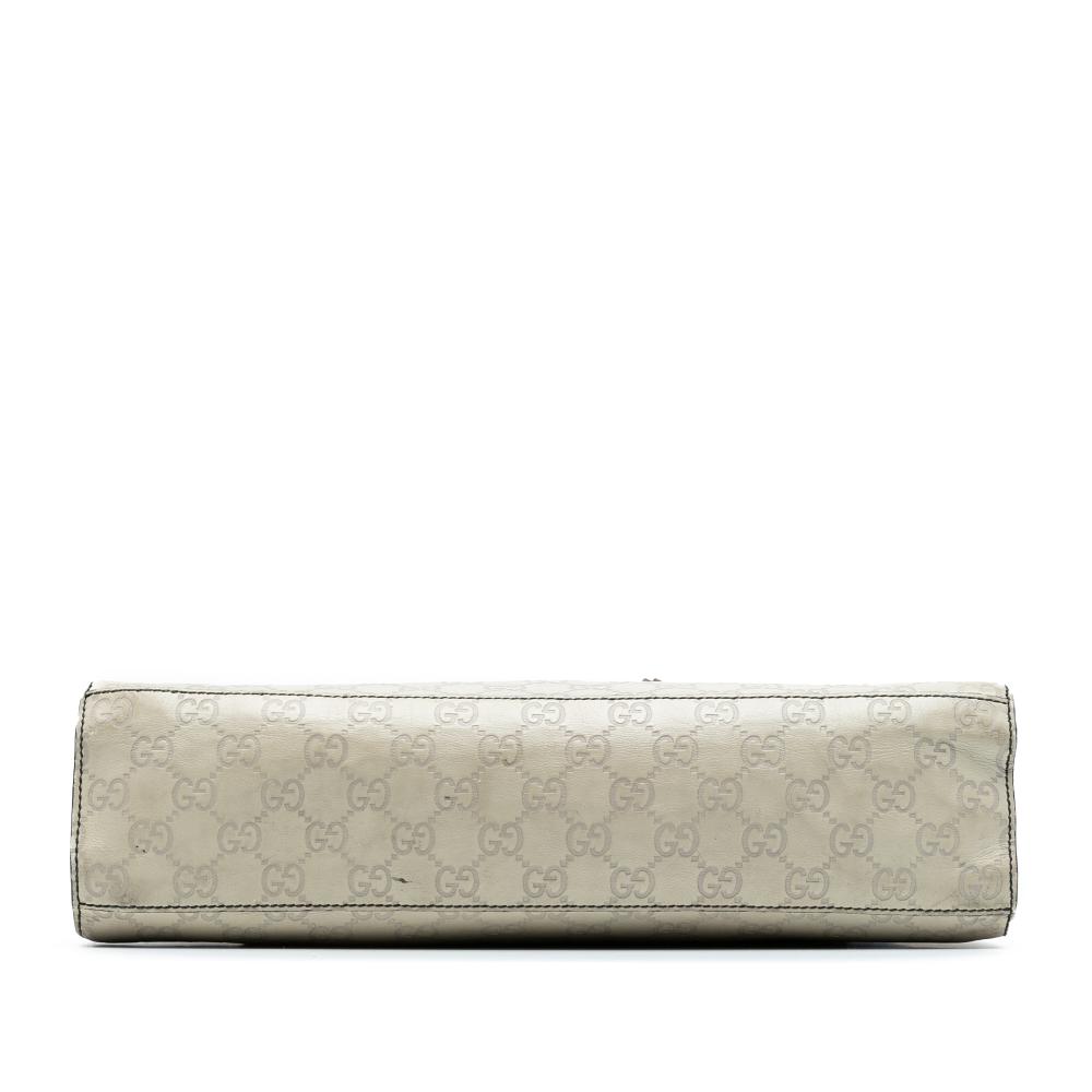 Gucci B Gucci Brown Light Beige Calf Leather Large Guccissima Emily Shoulder Bag Italy