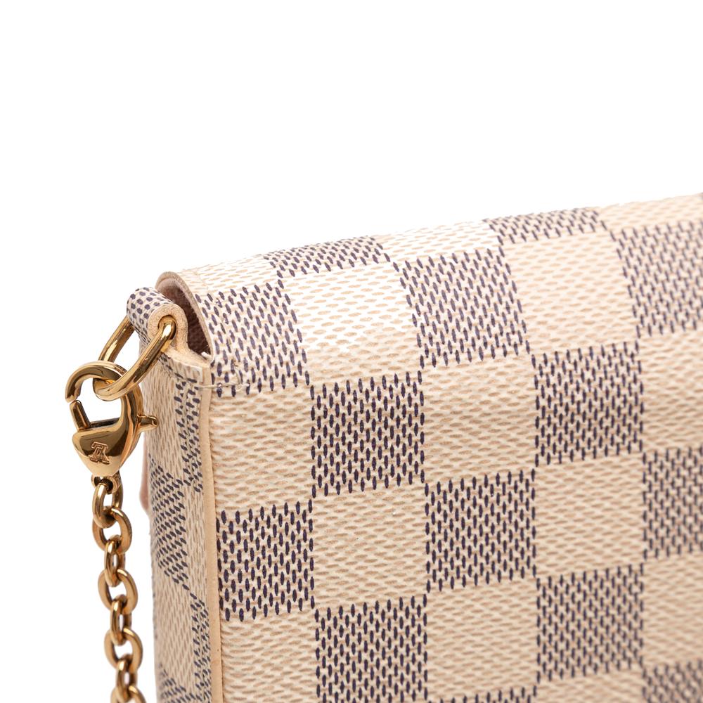 Louis Vuitton AB Louis Vuitton White Damier Canvas Fabric Damier Azur Pochette Felicie France