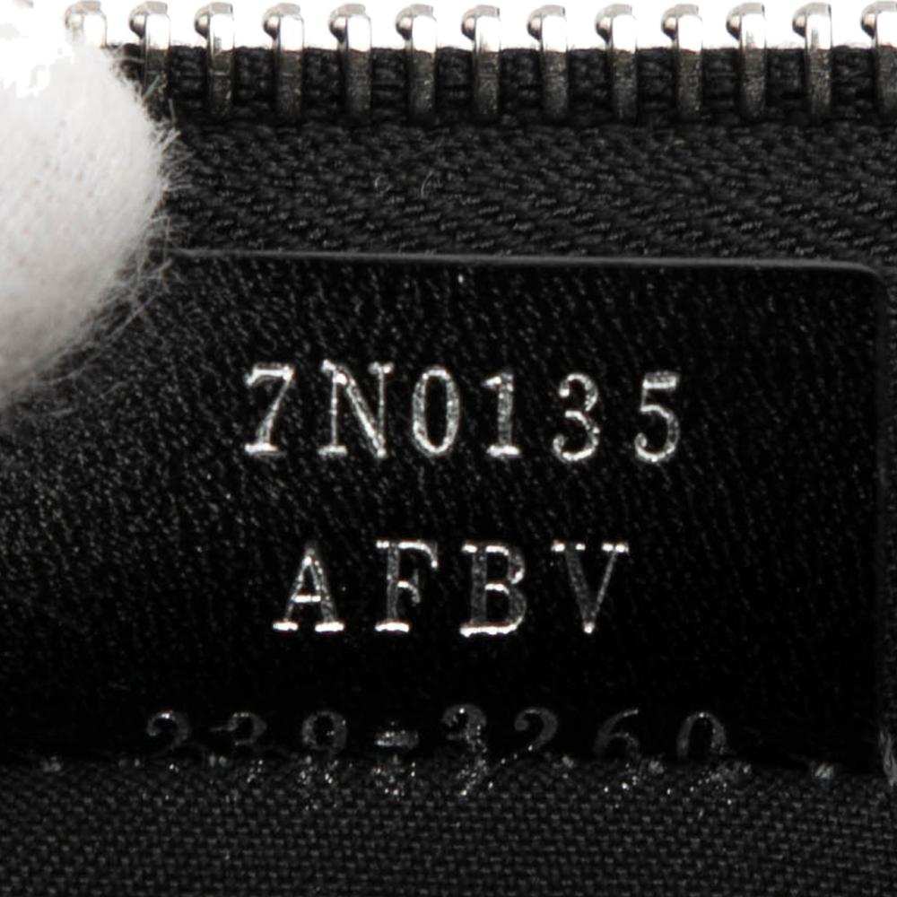 Fendi AB Fendi Black Canvas Fabric Large Zucca Flat Pouch Italy