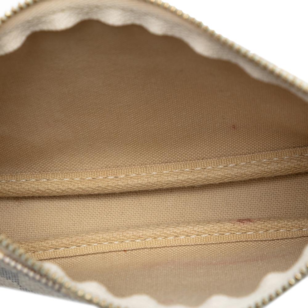 Louis Vuitton B Louis Vuitton White Damier Canvas Fabric Damier Azur Mini Pochette Accessoires France