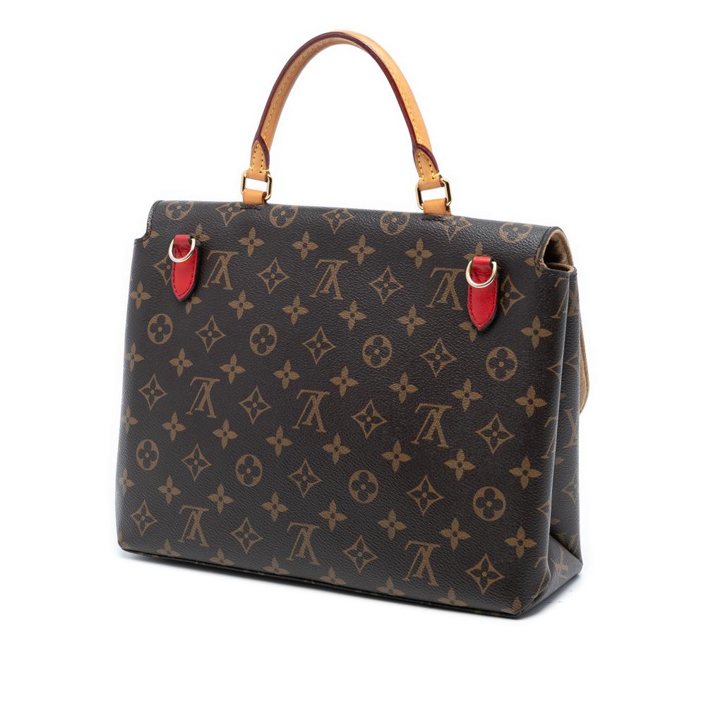 Louis Vuitton B Louis Vuitton Brown with Red Monogram Canvas Fabric Monogram Marignan France
