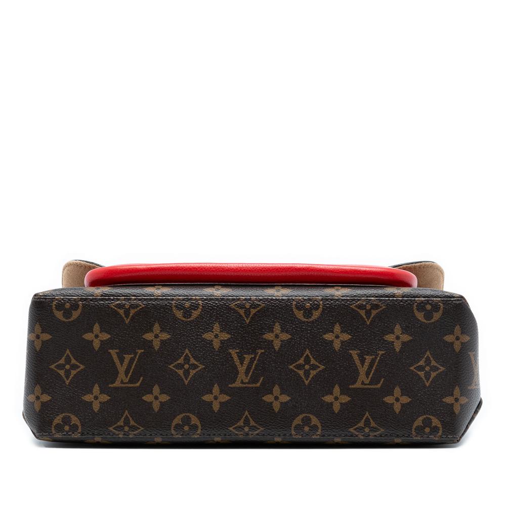Louis Vuitton B Louis Vuitton Brown with Red Monogram Canvas Fabric Monogram Marignan France