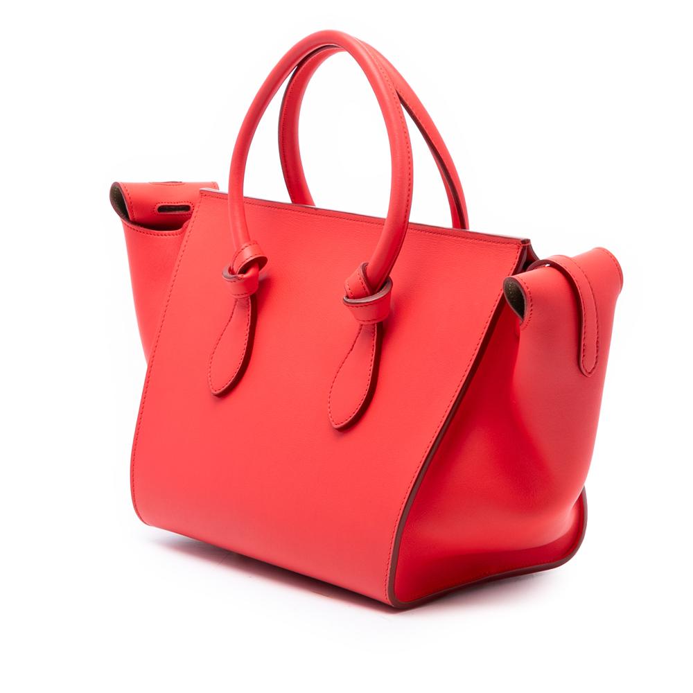 Celine B Celine Red Calf Leather Small Smooth skin Tie Knot Handbag Italy