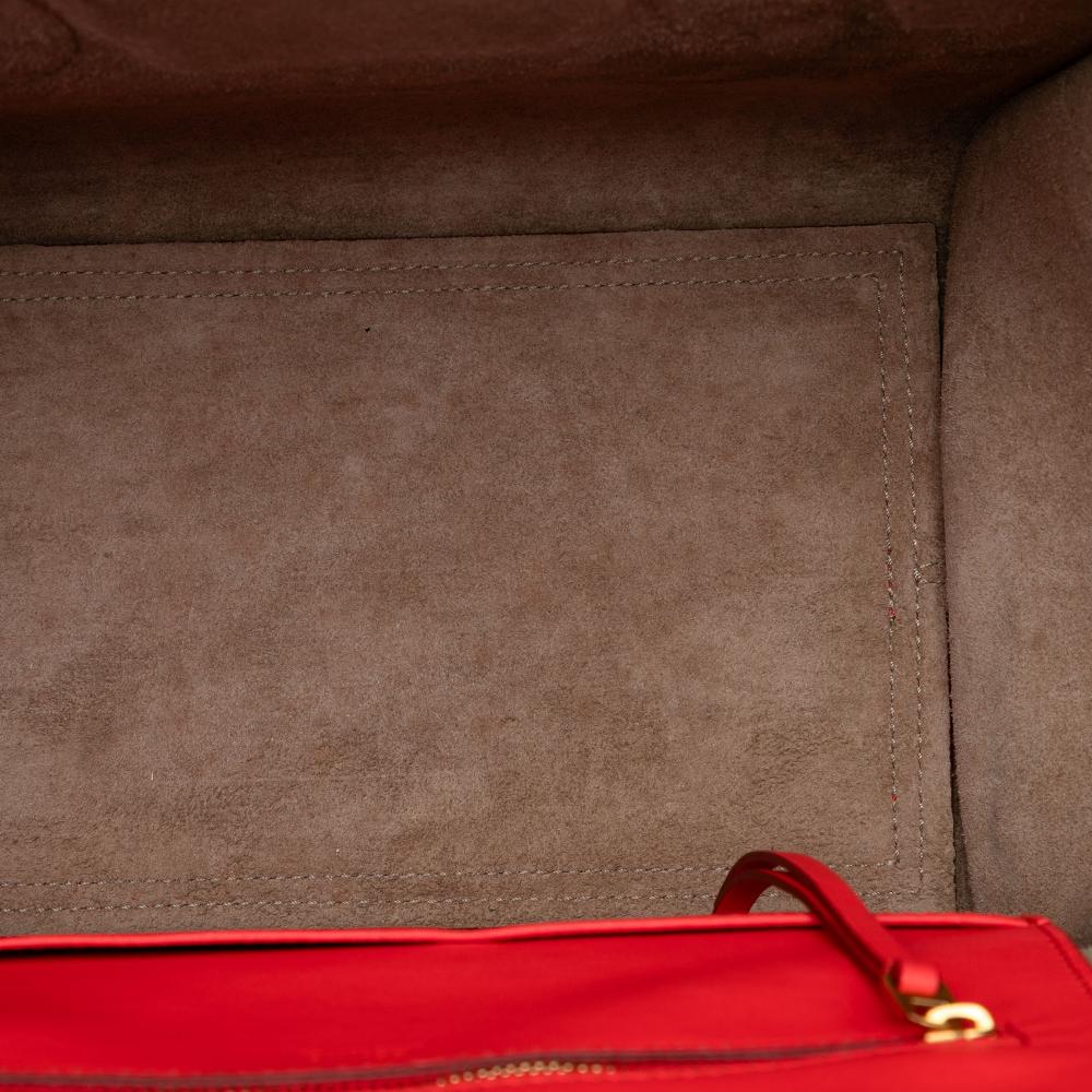 Celine B Celine Red Calf Leather Small Smooth skin Tie Knot Handbag Italy