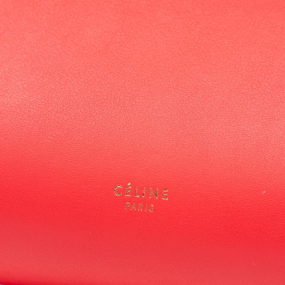 Celine B Celine Red Calf Leather Small Smooth skin Tie Knot Handbag Italy