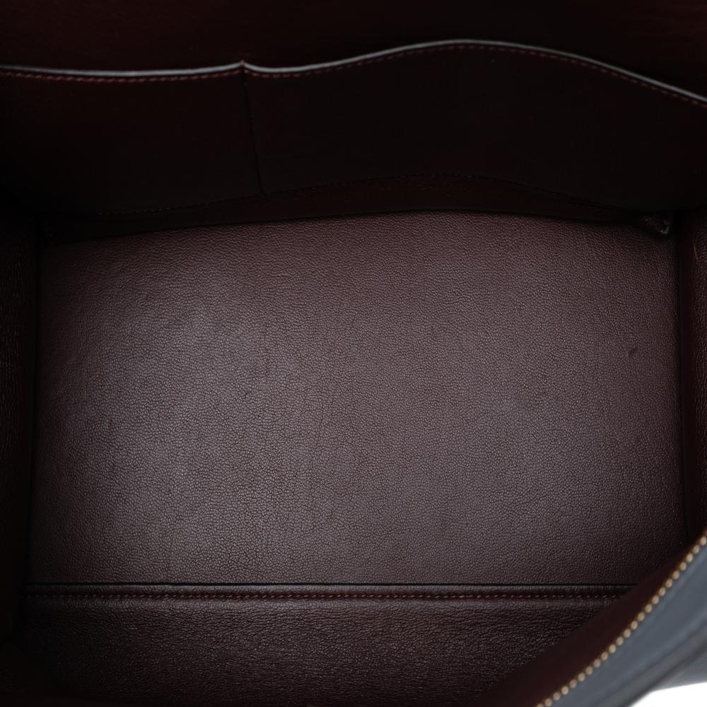 Celine B Celine Gray with Multi Calf Leather Medium Tricolor skin and Suede Trapeze Satchel Italy