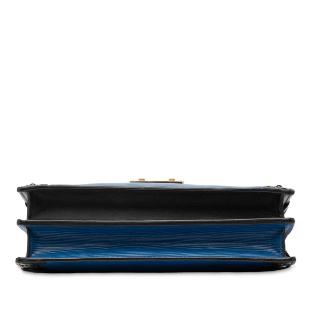 Louis Vuitton B Louis Vuitton Blue Epi Leather Leather Epi Trunk Clutch France