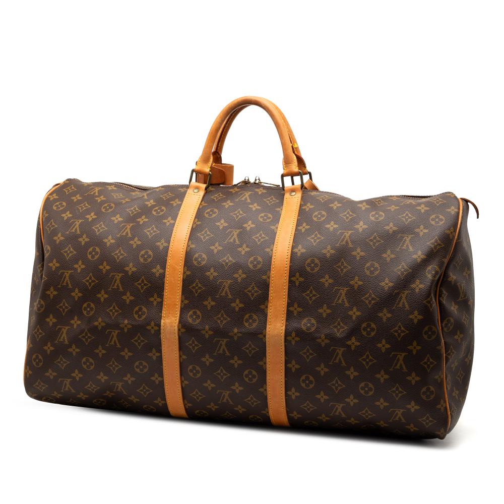 Louis Vuitton B Louis Vuitton Brown Monogram Canvas Fabric Monogram Keepall 60 France