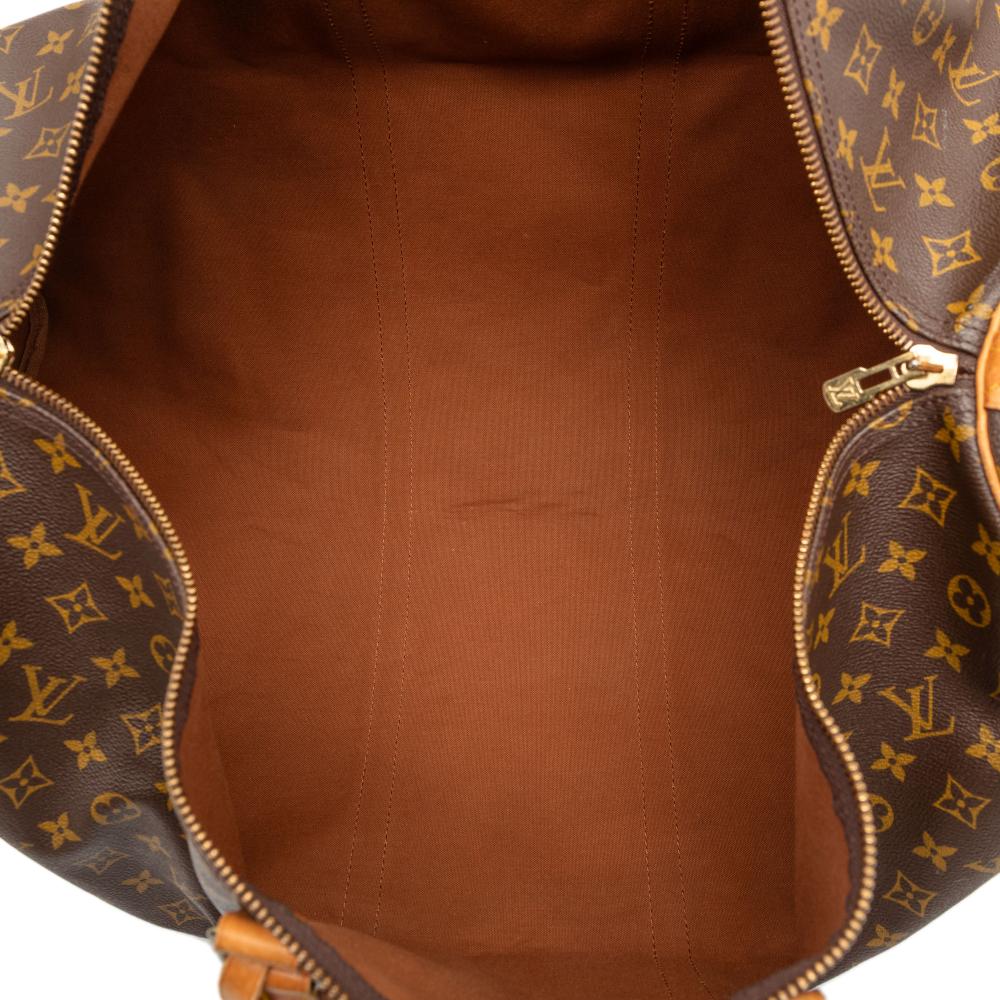 Louis Vuitton B Louis Vuitton Brown Monogram Canvas Fabric Monogram Keepall 60 France