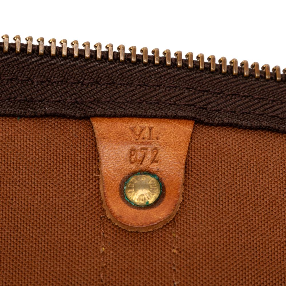 Louis Vuitton B Louis Vuitton Brown Monogram Canvas Fabric Monogram Keepall 60 France