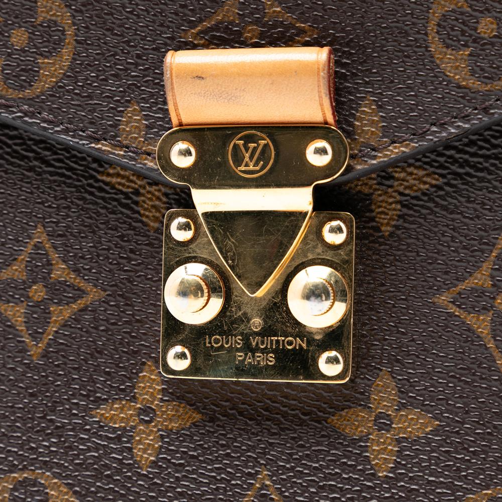Louis Vuitton B Louis Vuitton Brown Monogram Canvas Fabric Monogram Pochette Metis France
