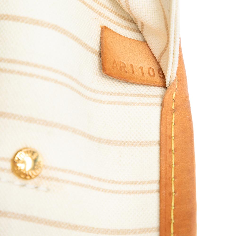 Louis Vuitton B Louis Vuitton White Damier Canvas Fabric Damier Azur Neverfull MM France