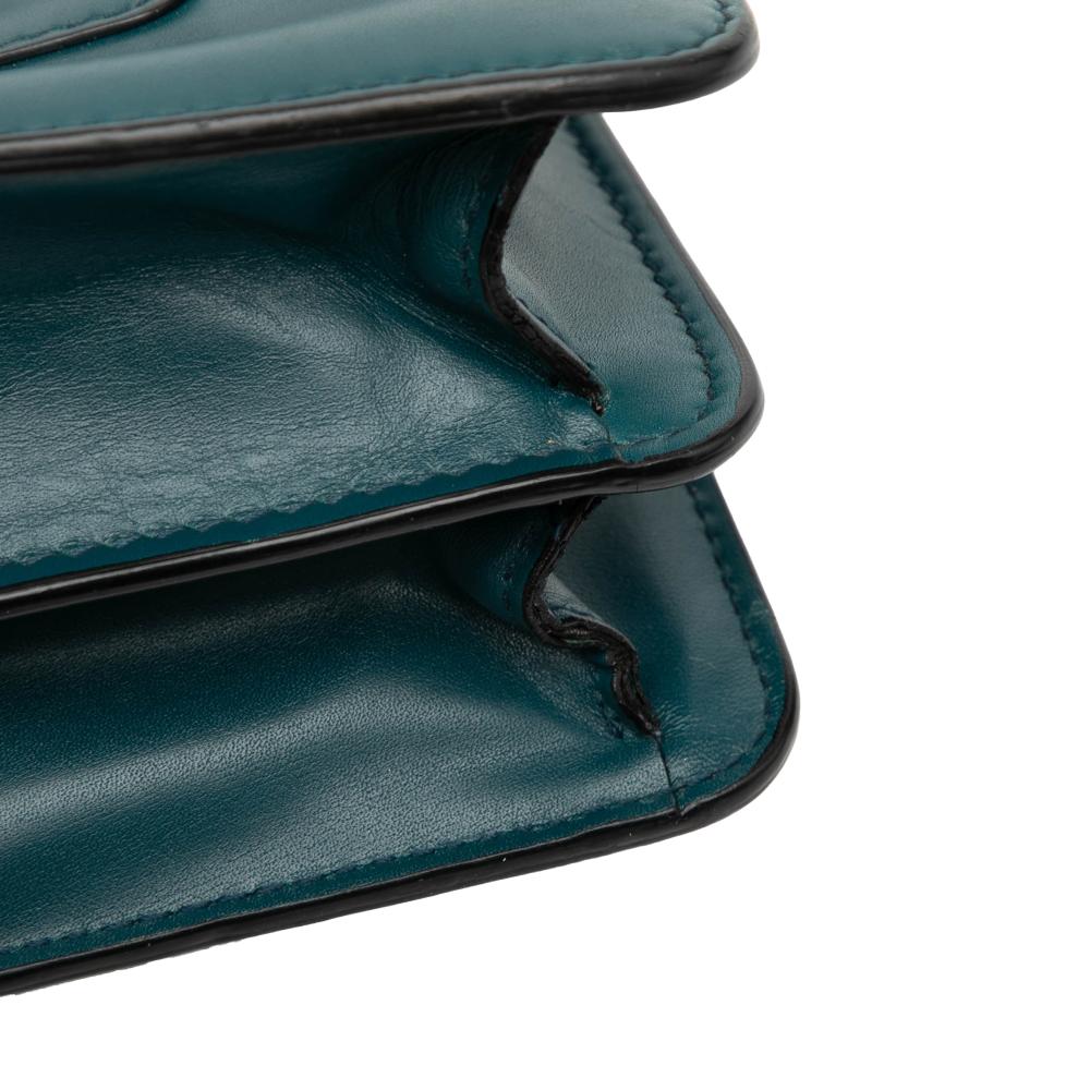 Bvlgari B Bvlgari Green Dark Green Calf Leather Small skin Serpenti Forever Top Handle Bag Italy