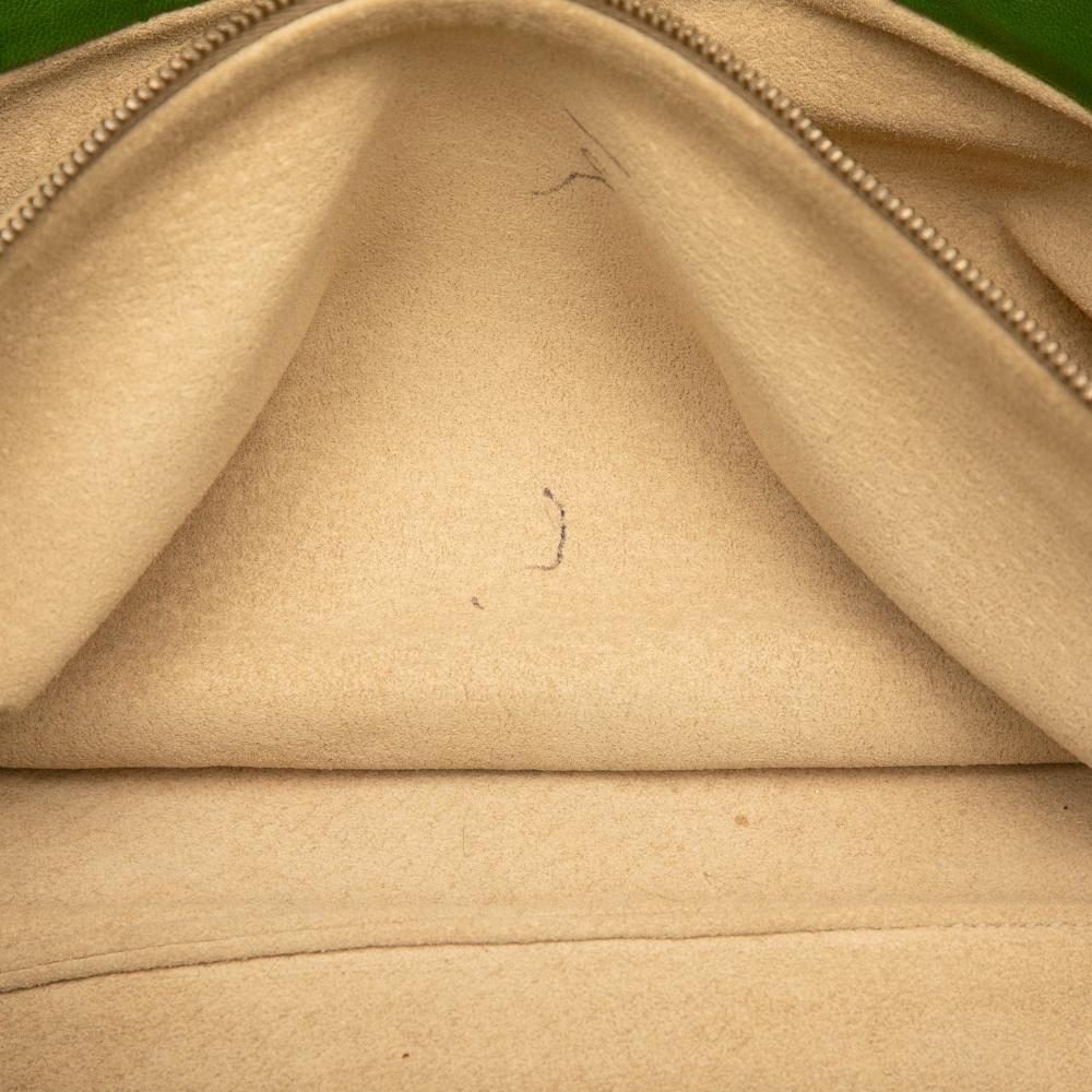 Bottega Veneta B Bottega Veneta Green Nappa Leather Leather Nappa Intrecciato Marquise Flower Tote Italy