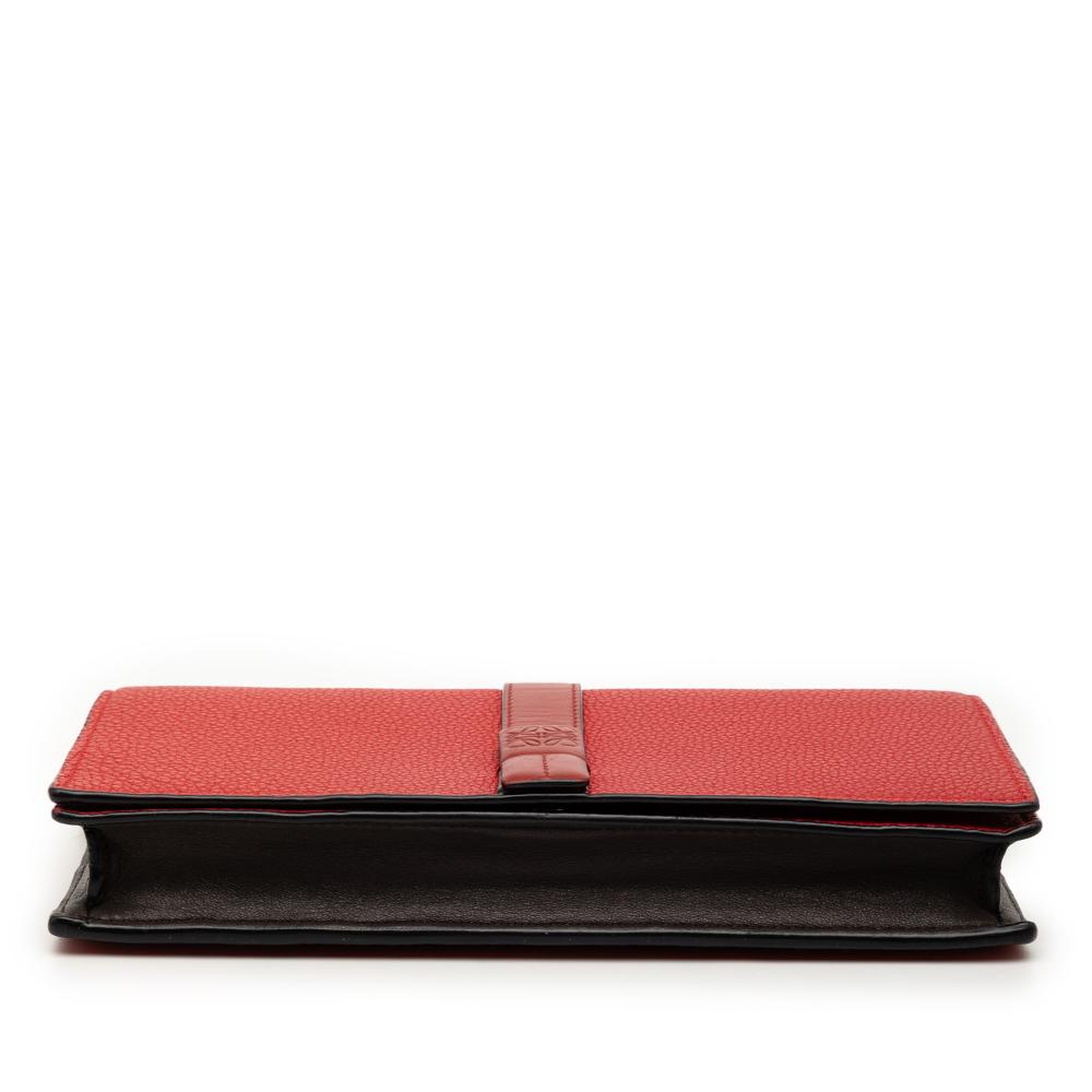 Loewe AB LOEWE Red Calf Leather Pebbled skin Wallet on Chain Spain