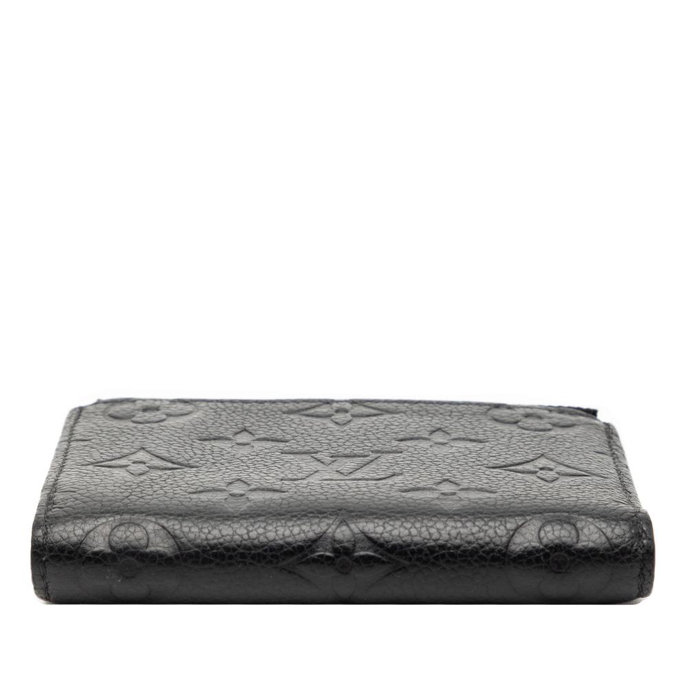 Louis Vuitton B Louis Vuitton Black Monogram Empreinte Leather Lisa Compact Wallet France