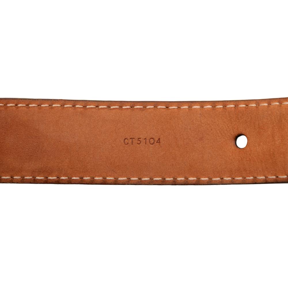 Louis Vuitton AB Louis Vuitton Brown Monogram Canvas Fabric Monogram LV Initiales Belt France