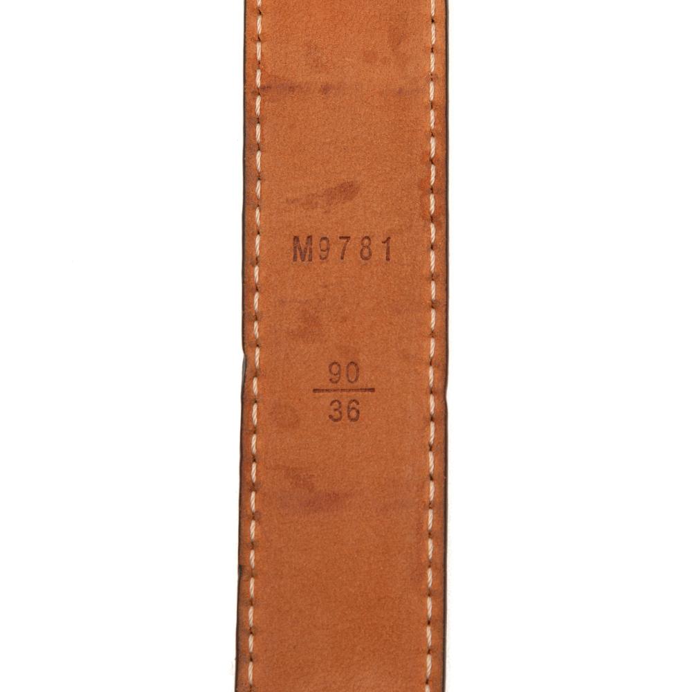 Louis Vuitton AB Louis Vuitton Brown Monogram Canvas Fabric Monogram LV Initiales Belt France