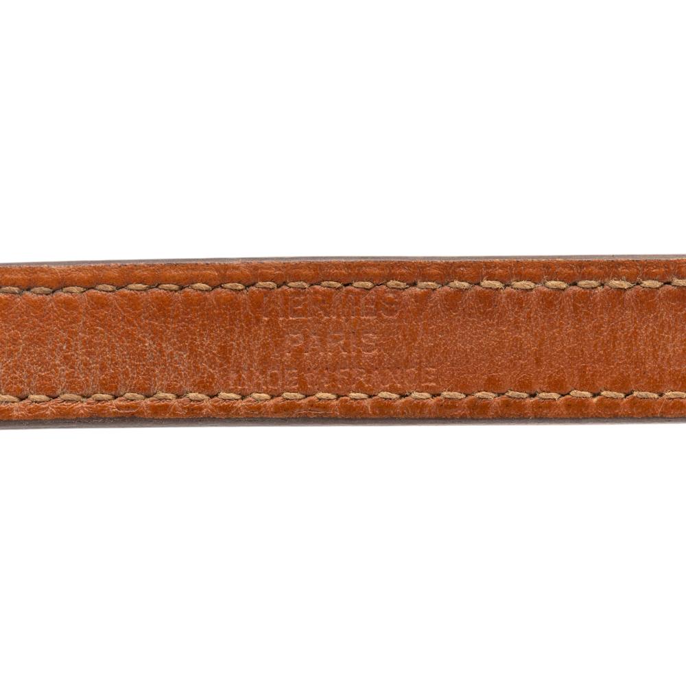 Hermès B Hermès Brown Dark Brown Calf Leather Kelly Double Tour Bracelet France