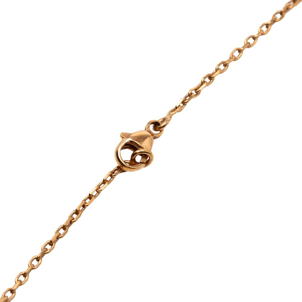 Hermès B Hermès Gold with Black Gold Plated Metal Enamel Pop H Pendant Necklace France