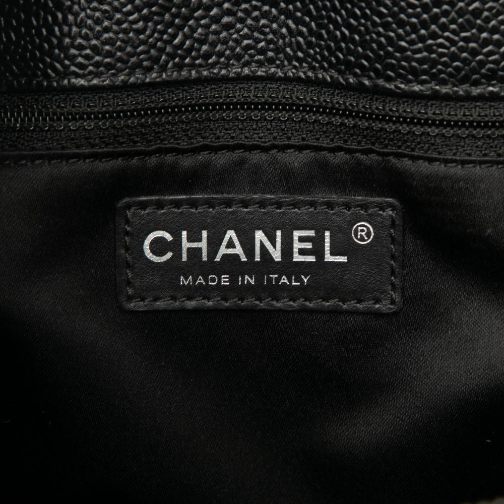 Chanel B Chanel Black Caviar Leather Leather Caviar Grand Shopping Tote Italy
