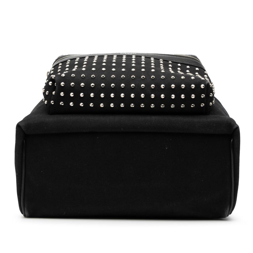 Saint Laurent B Saint Laurent Black Canvas Fabric Studded City Backpack Italy