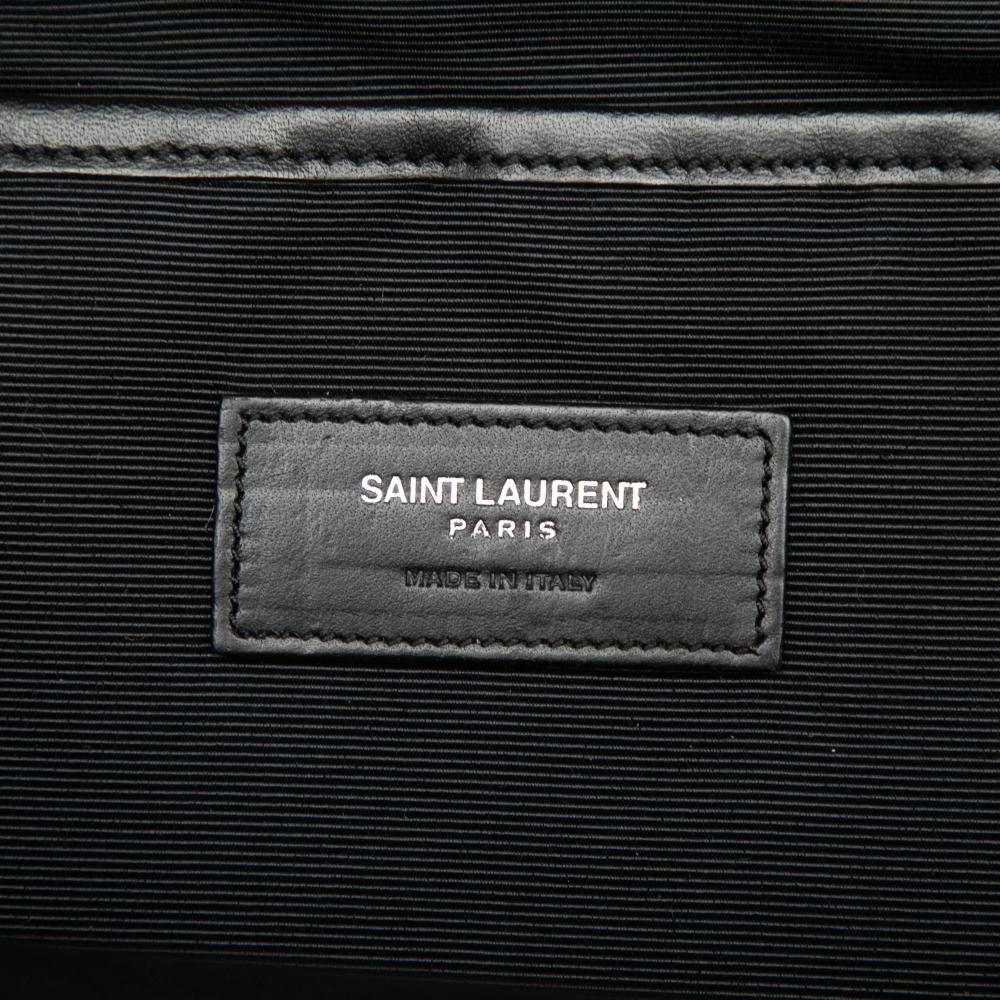Saint Laurent B Saint Laurent Black Canvas Fabric Studded City Backpack Italy