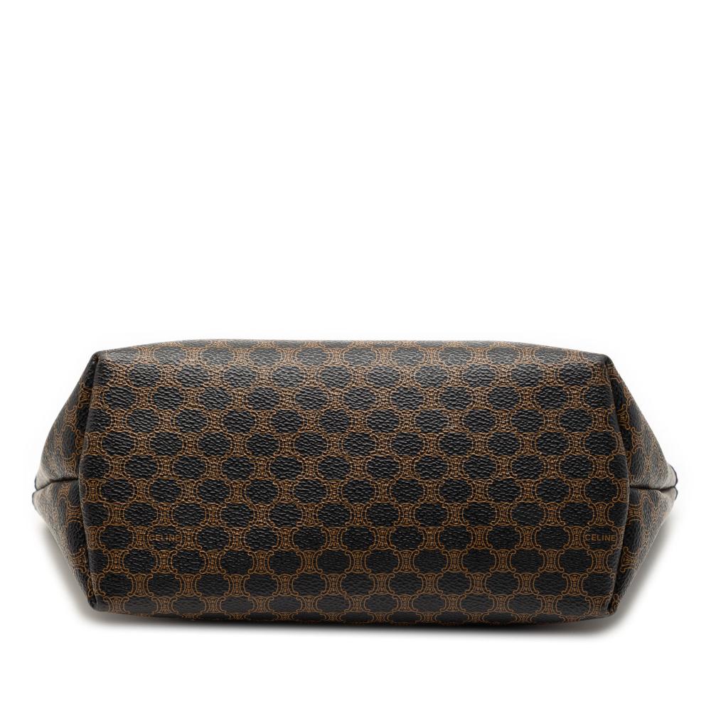 Celine B Celine Black Coated Canvas Fabric Macadam Handbag Italy