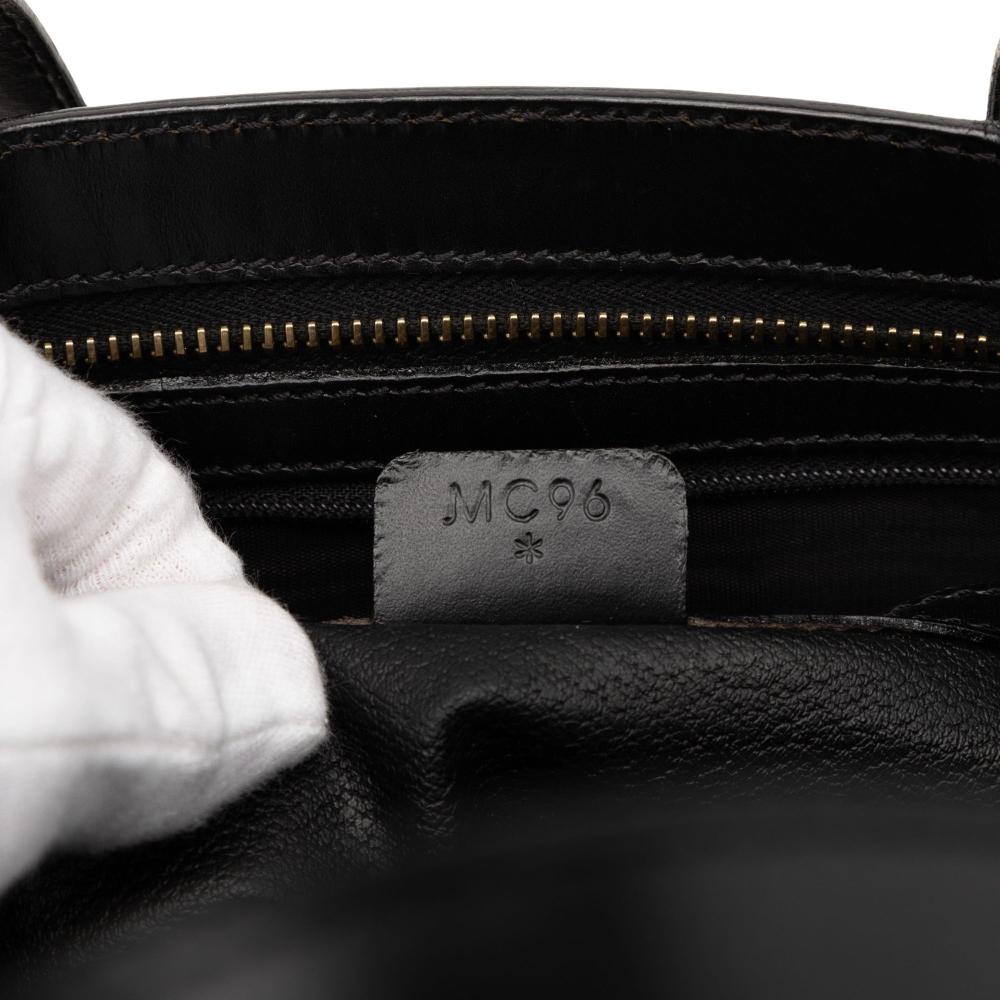 Celine B Celine Black Coated Canvas Fabric Macadam Handbag Italy