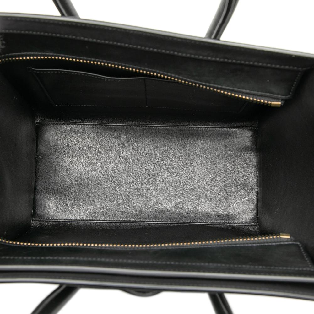 Celine B Celine Blue Dark Blue Calf Leather Micro Tricolor Nubuck and Drummed skin Luggage Tote Italy