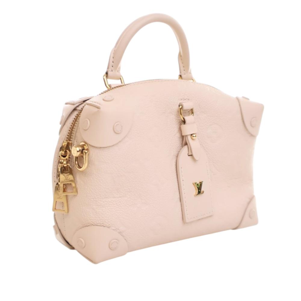 Louis Vuitton AB Louis Vuitton White Ivory Monogram Empreinte Leather Petite Malle Souple Italy