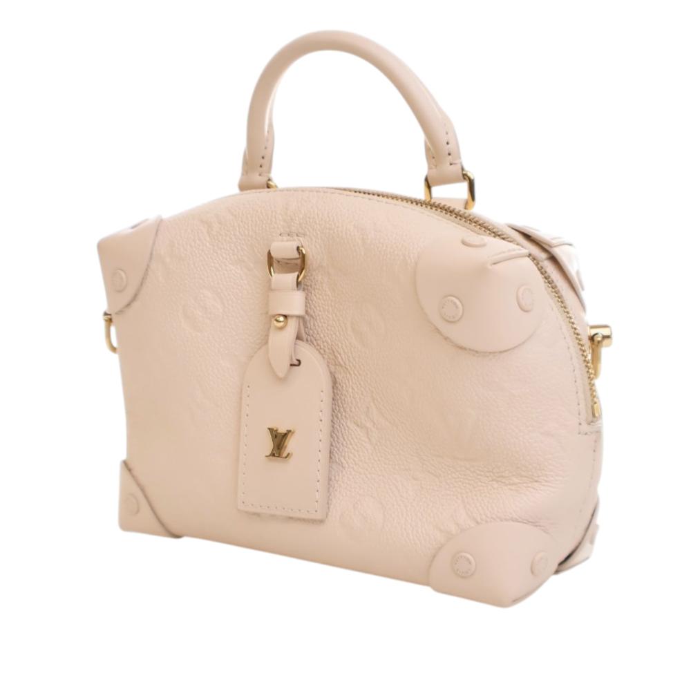 Louis Vuitton AB Louis Vuitton White Ivory Monogram Empreinte Leather Petite Malle Souple Italy