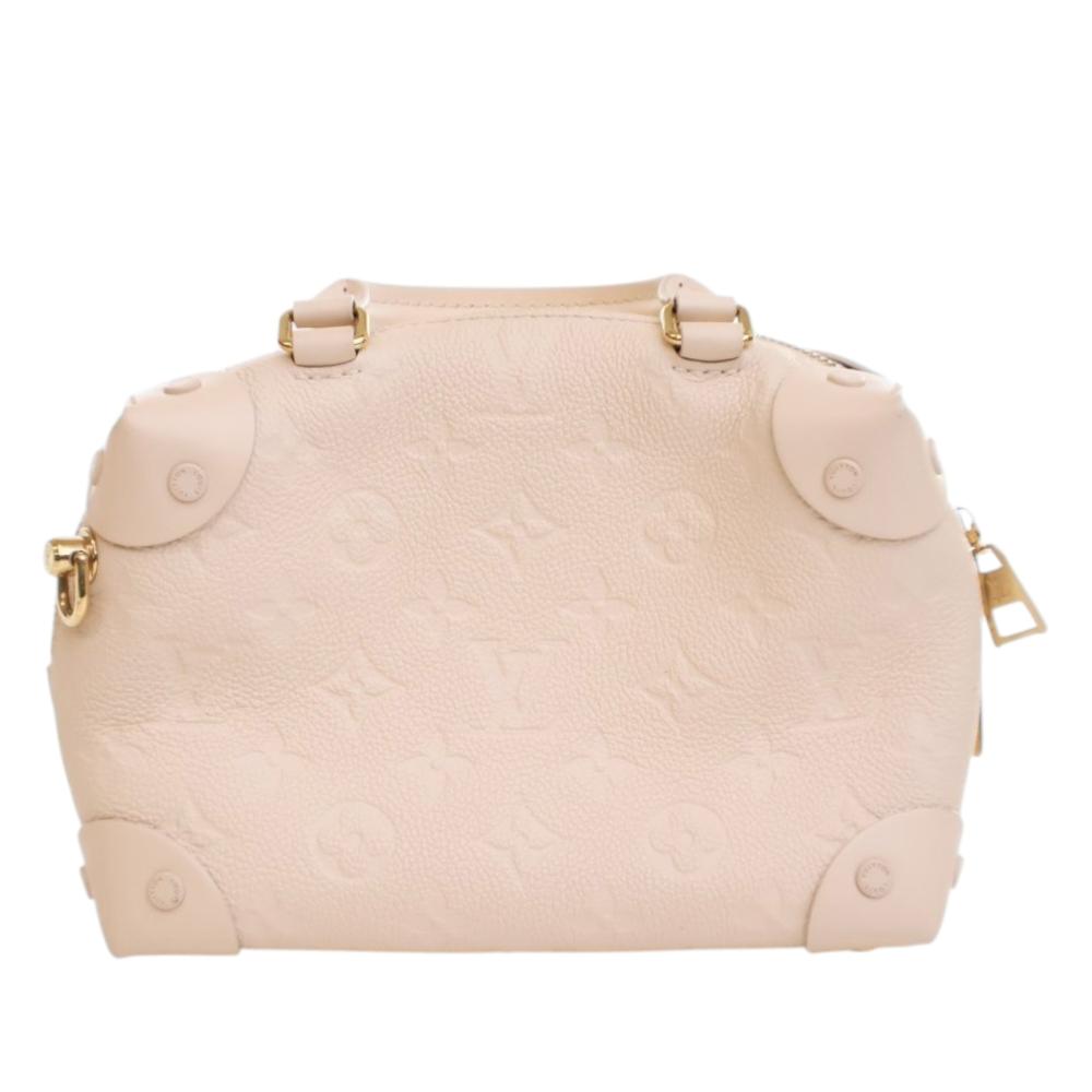 Louis Vuitton AB Louis Vuitton White Ivory Monogram Empreinte Leather Petite Malle Souple Italy